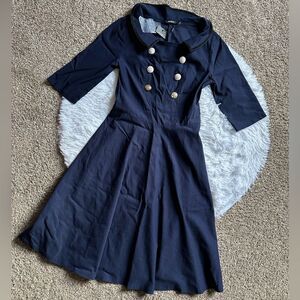 Musol Dress New Dark Blue Womens Size Medium